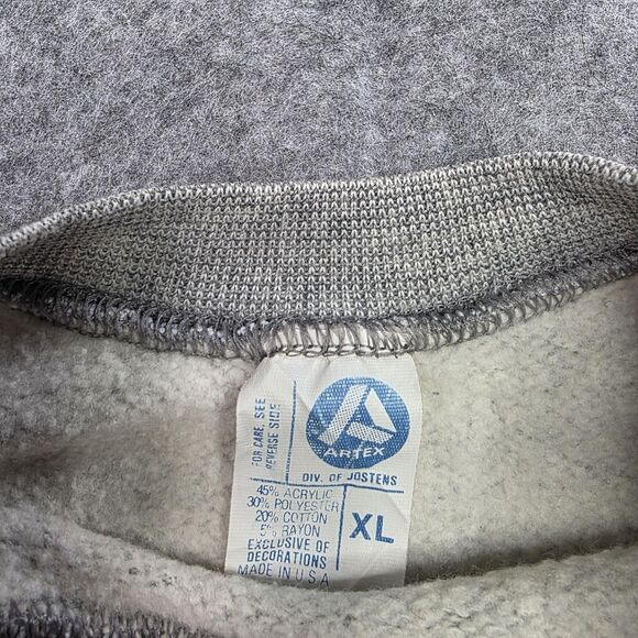 Vintage Peanuts Sweatshirt Large Gray Snoopy Skiing Where's The Chicks 80s USA - Picture 5 of 8